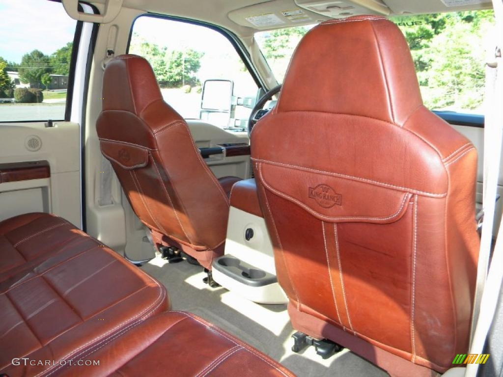 Chaparral Brown Interior 2008 Ford F350 Super Duty King Ranch Crew Cab 4x4 Dually Photo #40606981