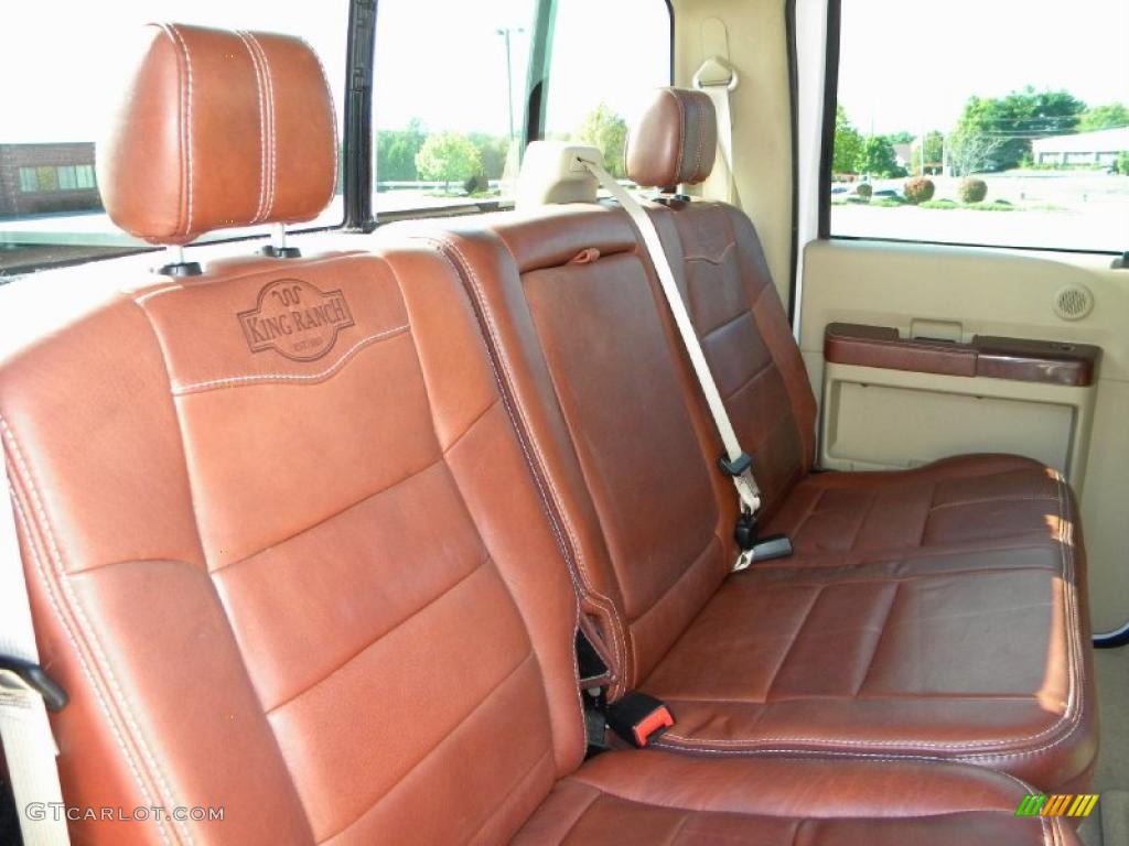 Chaparral Brown Interior 2008 Ford F350 Super Duty King Ranch Crew Cab 4x4 Dually Photo #40607013
