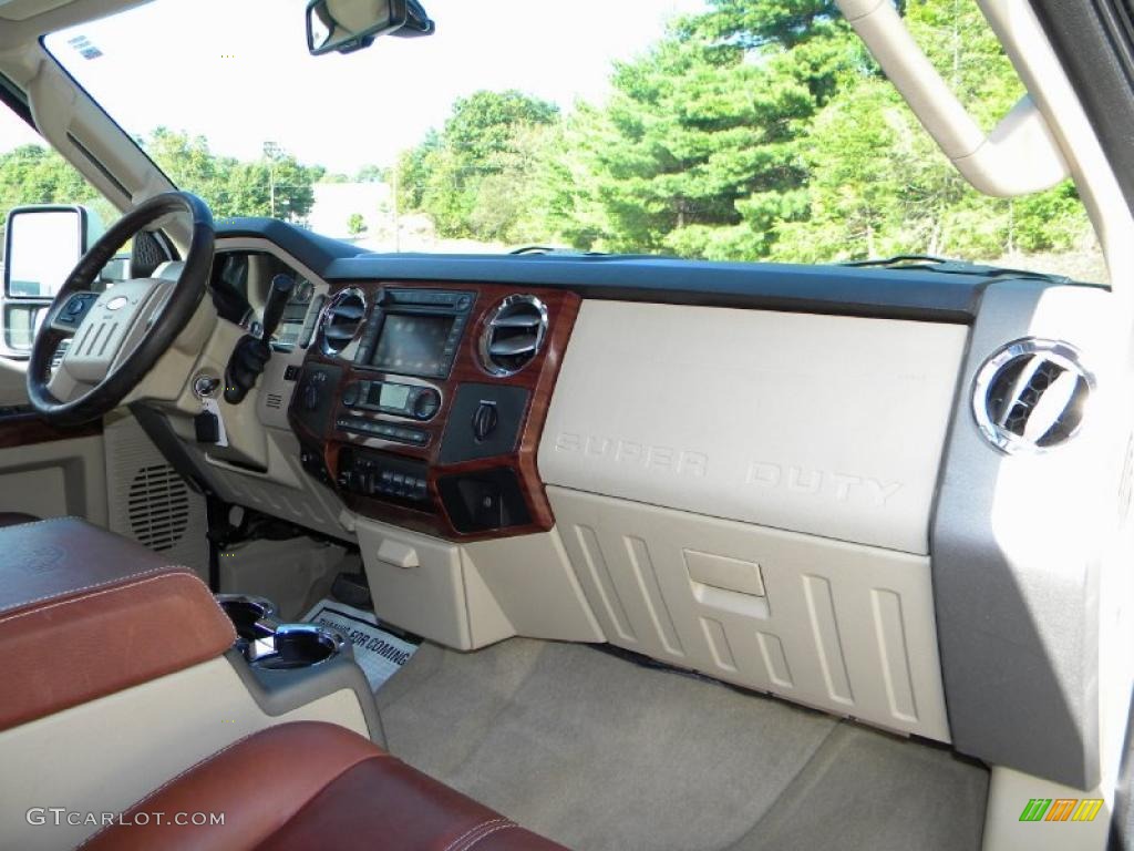 2008 Ford F350 Super Duty King Ranch Crew Cab 4x4 Dually Chaparral Brown Dashboard Photo #40607077