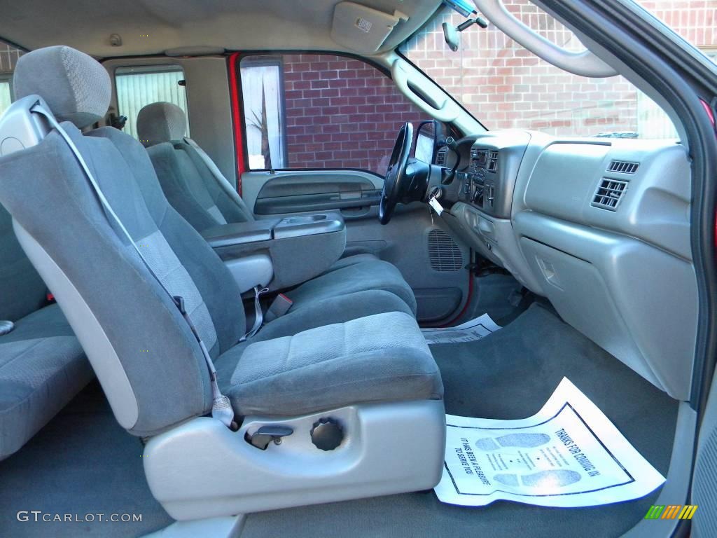 2003 F250 Super Duty XLT SuperCab 4x4 - Red Clearcoat / Medium Flint Grey photo #31