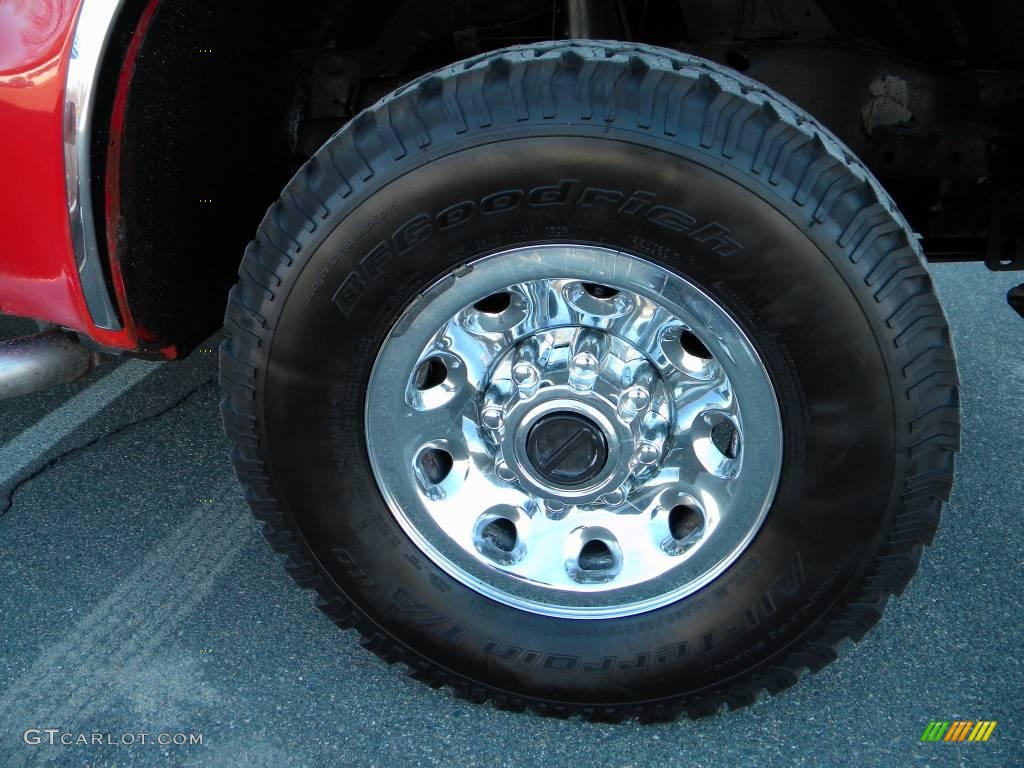 2003 F250 Super Duty XLT SuperCab 4x4 - Red Clearcoat / Medium Flint Grey photo #41