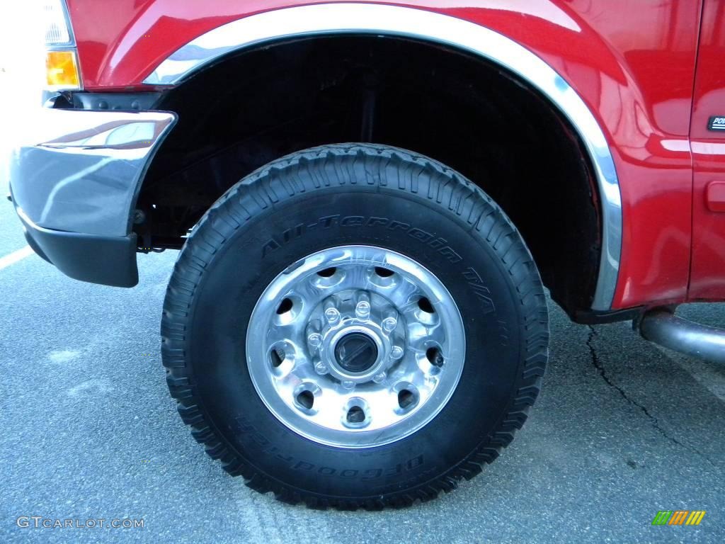 2003 F250 Super Duty XLT SuperCab 4x4 - Red Clearcoat / Medium Flint Grey photo #47