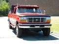 1996 Vermillion Red Ford F350 XLT Crew Cab 4x4  photo #29