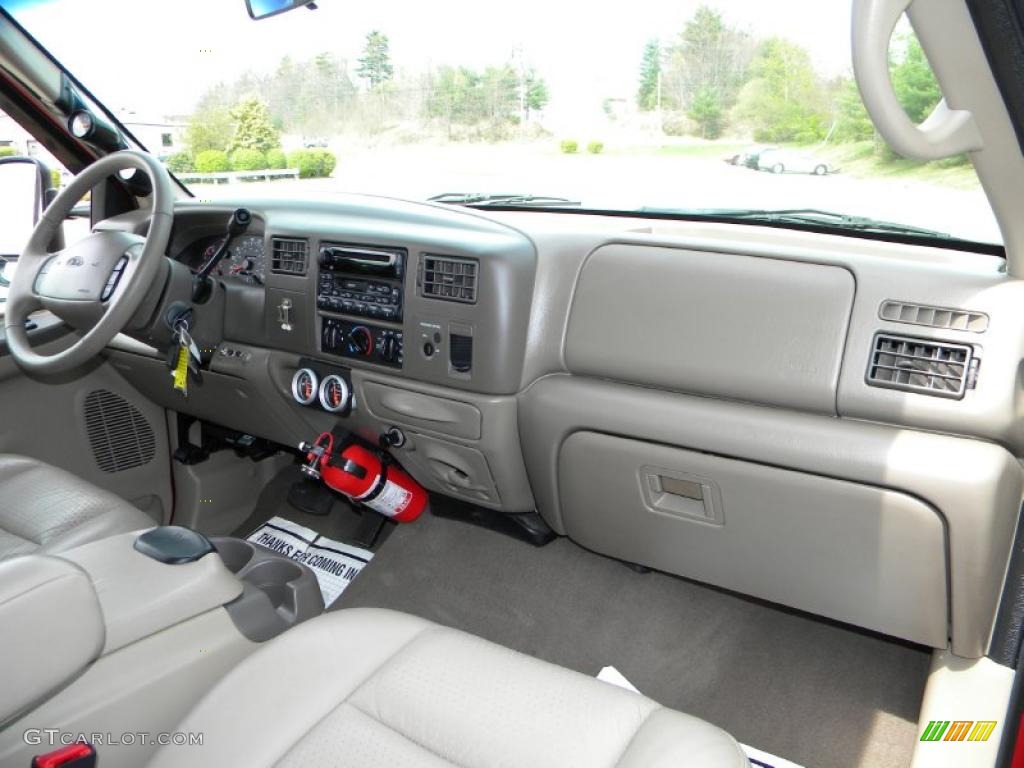 Medium Parchment Interior 2001 Ford F250 Super Duty Lariat SuperCab 4x4 Photo #40612013
