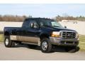 2000 Black Ford F350 Super Duty Lariat Extended Cab 4x4 Dually  photo #10