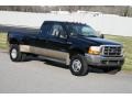 2000 Black Ford F350 Super Duty Lariat Extended Cab 4x4 Dually  photo #14