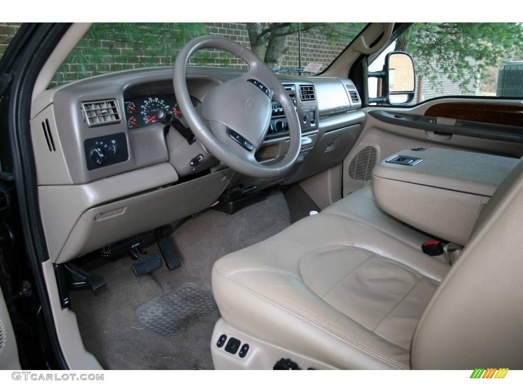 Medium Parchment Interior 2000 Ford F350 Super Duty Lariat Extended Cab 4x4 Dually Photo #40612689