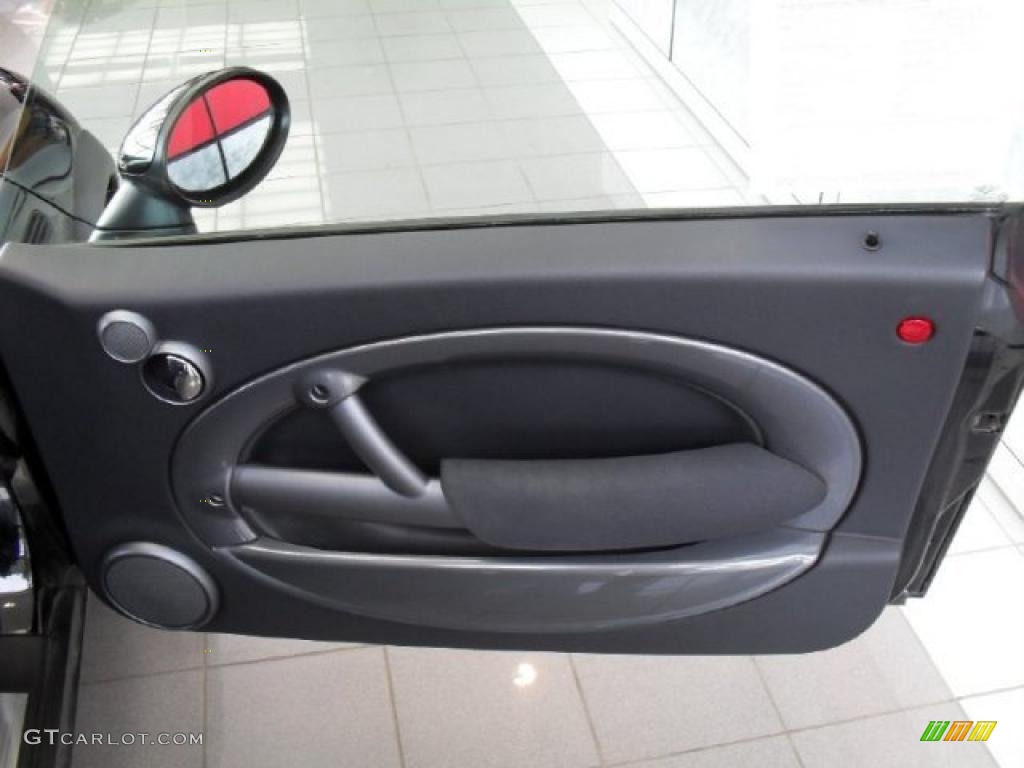 2005 Mini Cooper Convertible Space Grey/Panther Black Door Panel Photo #40615005
