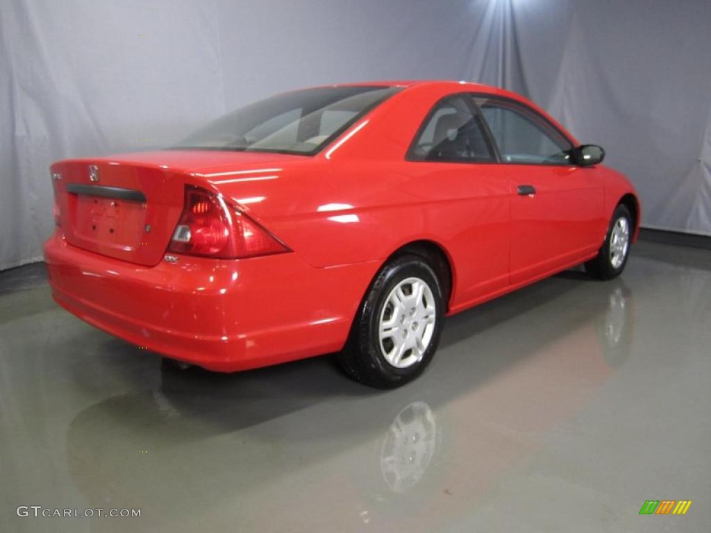 2002 Civic DX Coupe - Rally Red / Black photo #9