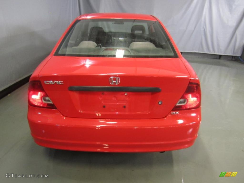 2002 Civic DX Coupe - Rally Red / Black photo #10