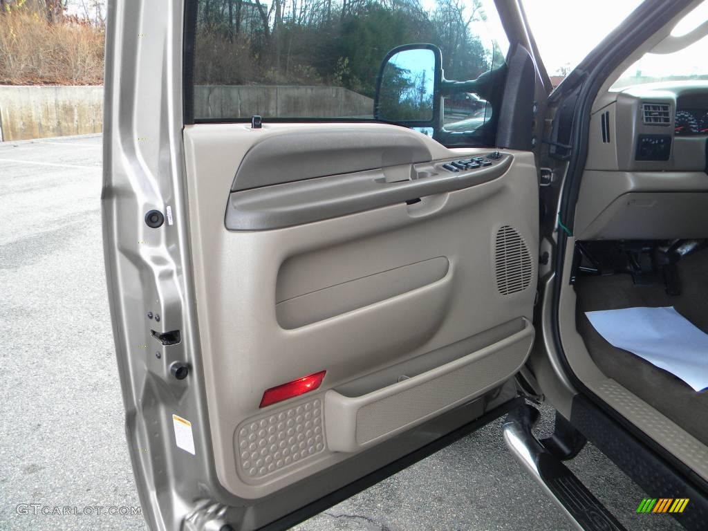 2003 Ford F350 Super Duty XLT Crew Cab 4x4 Medium Parchment Door Panel Photo #40615818