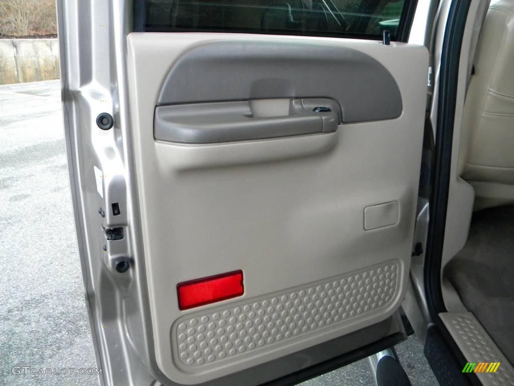 2003 Ford F350 Super Duty XLT Crew Cab 4x4 Medium Parchment Door Panel Photo #40615837