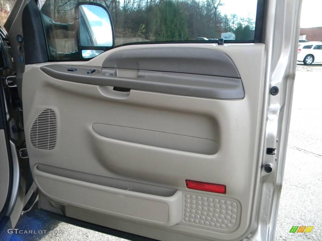 2003 Ford F350 Super Duty XLT Crew Cab 4x4 Medium Parchment Door Panel Photo #40616006