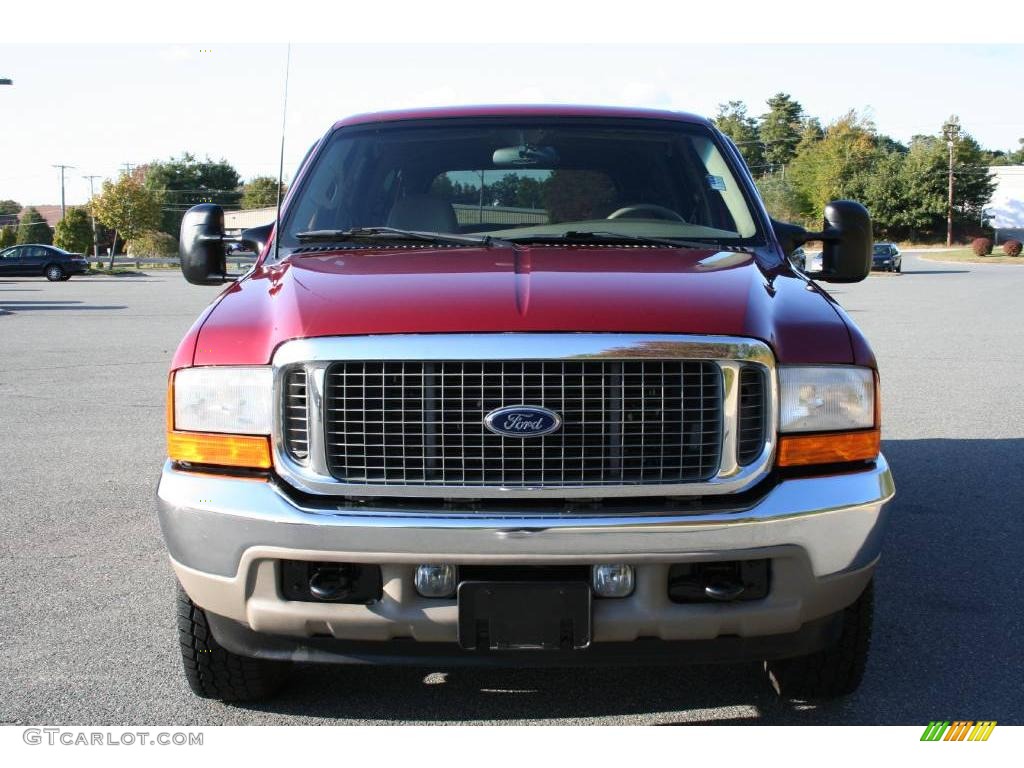 2001 Excursion Limited 4x4 - Toreador Red Metallic / Medium Parchment photo #12