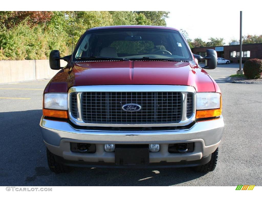 2001 Excursion Limited 4x4 - Toreador Red Metallic / Medium Parchment photo #14