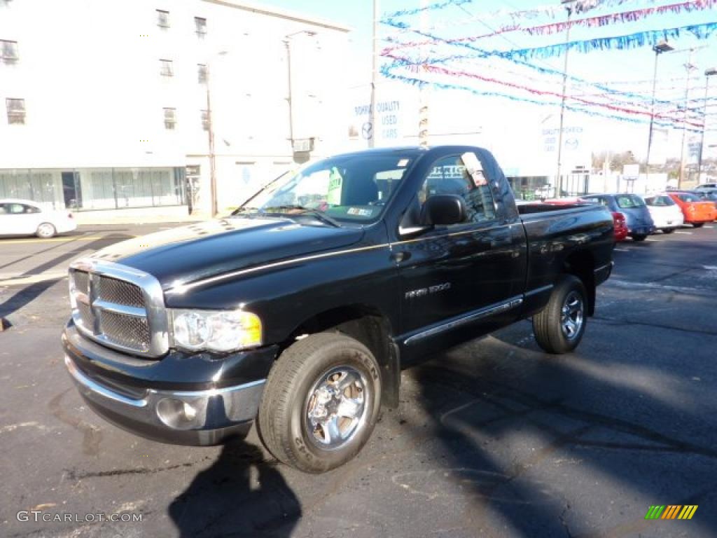 2005 Ram 1500 SLT Regular Cab 4x4 - Black / Dark Slate Gray photo #1