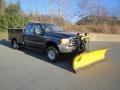 2000 Black Ford F350 Super Duty XLT Extended Cab 4x4 Dually  photo #2