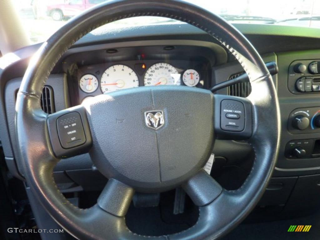 2005 Dodge Ram 1500 SLT Regular Cab 4x4 Dark Slate Gray Steering Wheel Photo #40617822