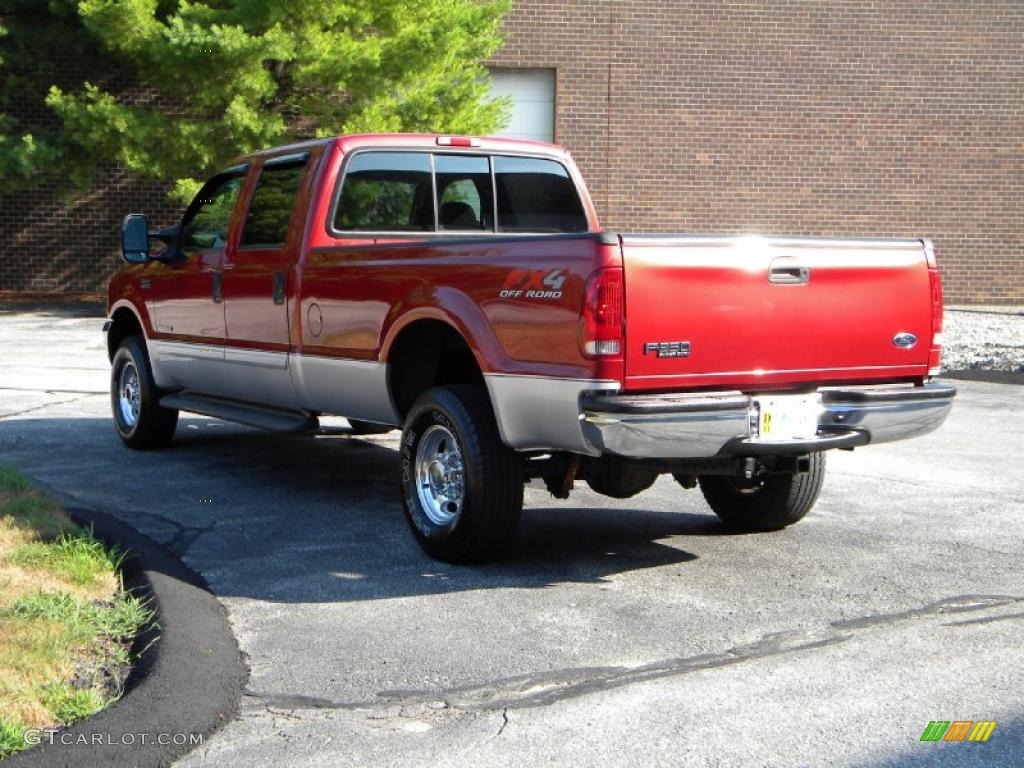 2003 F350 Super Duty Lariat Crew Cab 4x4 - Toreador Red Metallic / Medium Flint photo #26