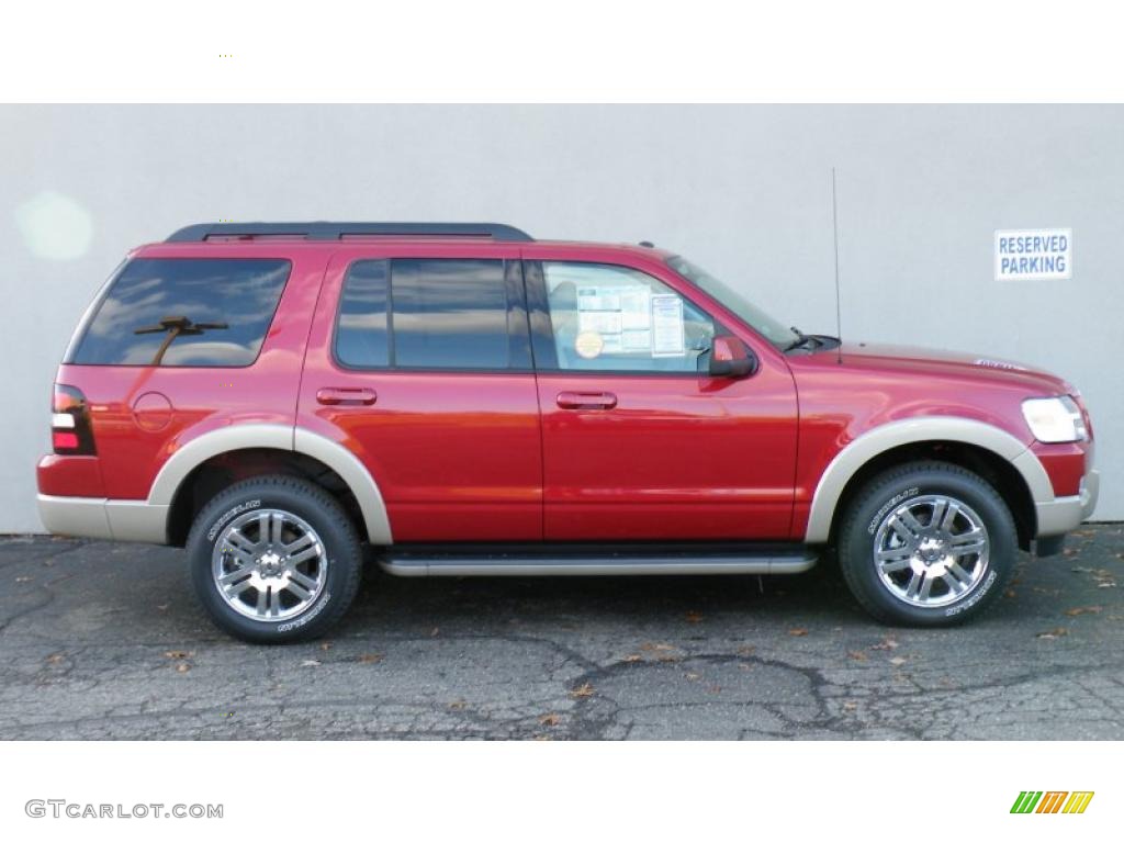 Sangria Red Metallic 2010 Ford Explorer Eddie Bauer 4x4 Exterior Photo #40621098
