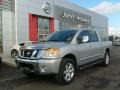 2009 Radiant Silver Nissan Titan LE Crew Cab 4x4  photo #1