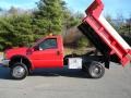2000 Red Ford F550 Super Duty XL Regular Cab 4x4 Dump Truck  photo #7