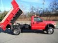 2000 Red Ford F550 Super Duty XL Regular Cab 4x4 Dump Truck  photo #8