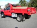 2000 Red Ford F550 Super Duty XL Regular Cab 4x4 Dump Truck  photo #9