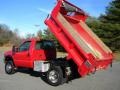 2000 Red Ford F550 Super Duty XL Regular Cab 4x4 Dump Truck  photo #11