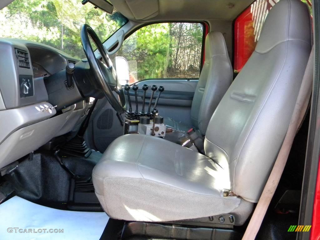 Medium Graphite Interior 2000 Ford F550 Super Duty XL Regular Cab 4x4 Dump Truck Photo #40622106