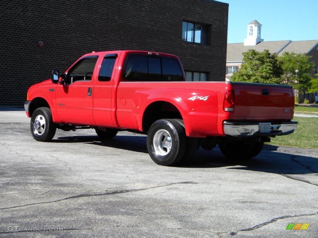 2000 F350 Super Duty Lariat Extended Cab 4x4 Dually - Red / Medium Parchment photo #8