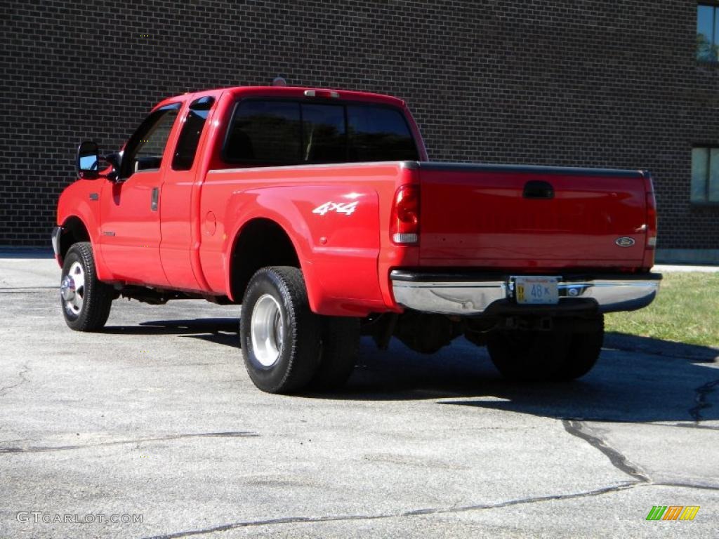 2000 F350 Super Duty Lariat Extended Cab 4x4 Dually - Red / Medium Parchment photo #9