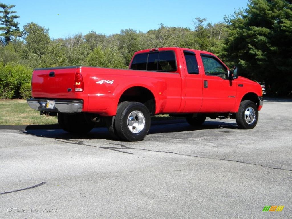 2000 F350 Super Duty Lariat Extended Cab 4x4 Dually - Red / Medium Parchment photo #13
