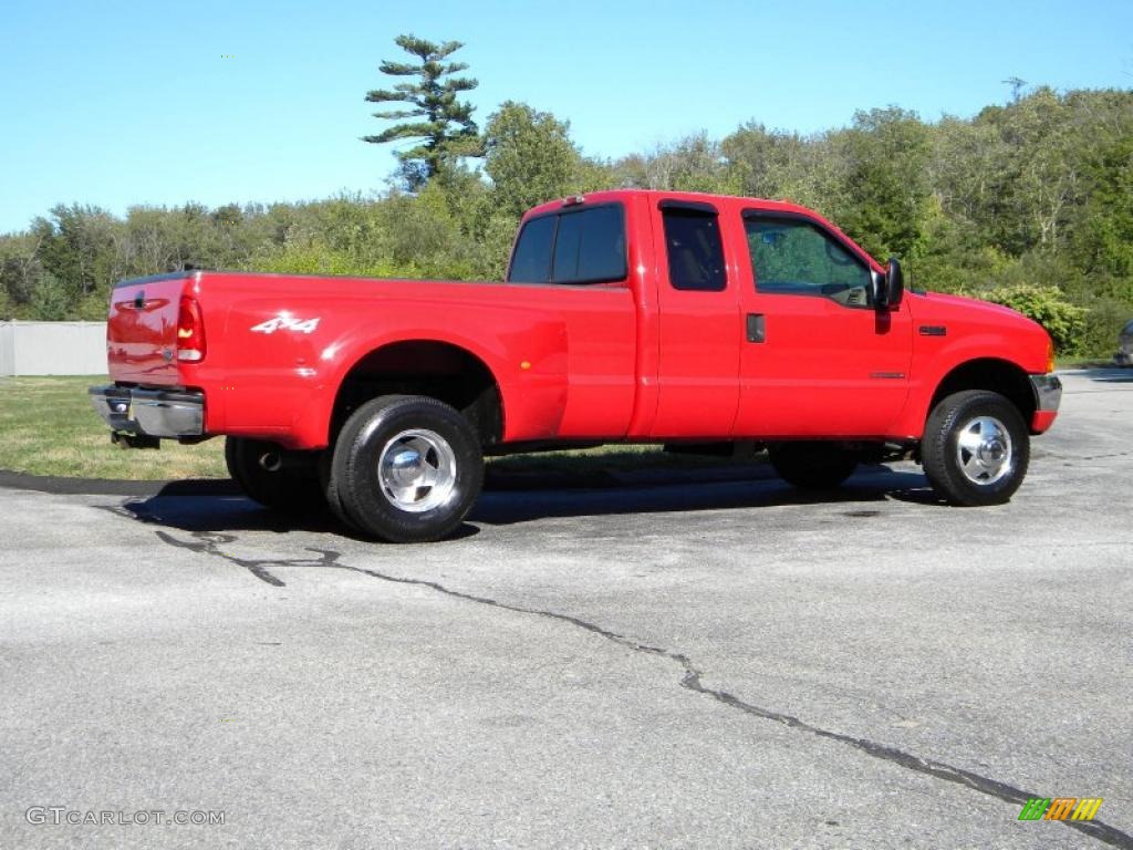2000 F350 Super Duty Lariat Extended Cab 4x4 Dually - Red / Medium Parchment photo #14