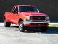 2000 Red Ford F350 Super Duty Lariat Extended Cab 4x4 Dually  photo #18