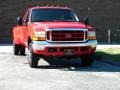 2000 Red Ford F350 Super Duty Lariat Extended Cab 4x4 Dually  photo #19