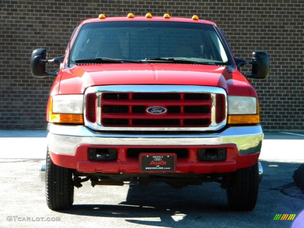 2000 F350 Super Duty Lariat Extended Cab 4x4 Dually - Red / Medium Parchment photo #20