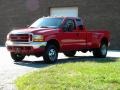 2000 Red Ford F350 Super Duty Lariat Extended Cab 4x4 Dually  photo #22