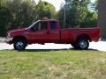 2000 Red Ford F350 Super Duty Lariat Extended Cab 4x4 Dually  photo #23