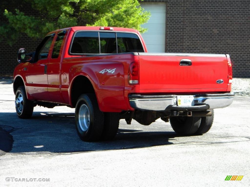 2000 F350 Super Duty Lariat Extended Cab 4x4 Dually - Red / Medium Parchment photo #25