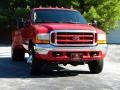 2000 Red Ford F350 Super Duty Lariat Extended Cab 4x4 Dually  photo #34