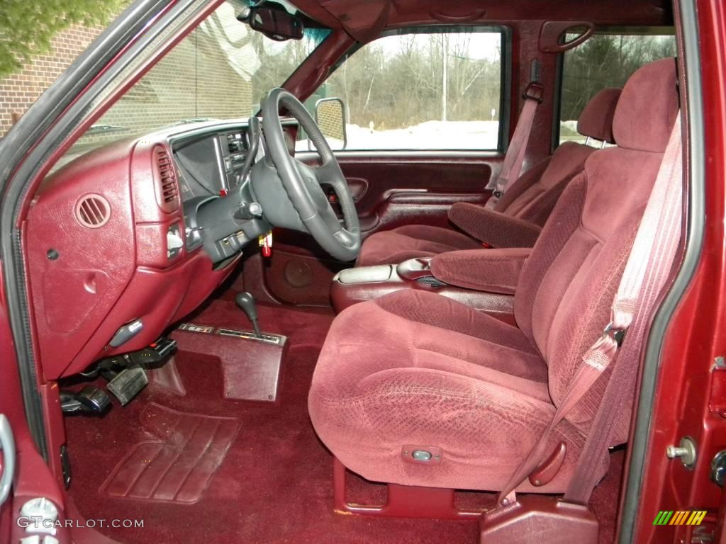 Red Interior 1997 GMC Sierra 3500 SLE Crew Cab 4x4 Dually Photo #40624666
