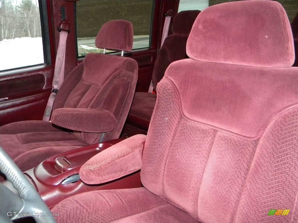 Red Interior 1997 GMC Sierra 3500 SLE Crew Cab 4x4 Dually Photo #40624686