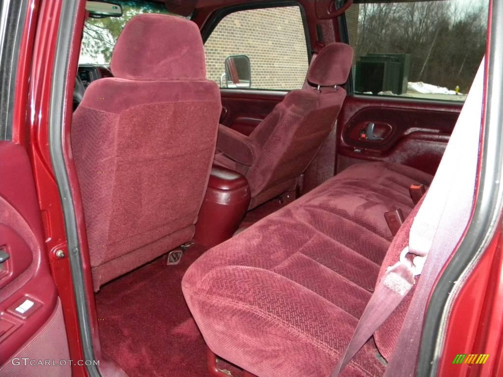 Red Interior 1997 GMC Sierra 3500 SLE Crew Cab 4x4 Dually Photo #40624722