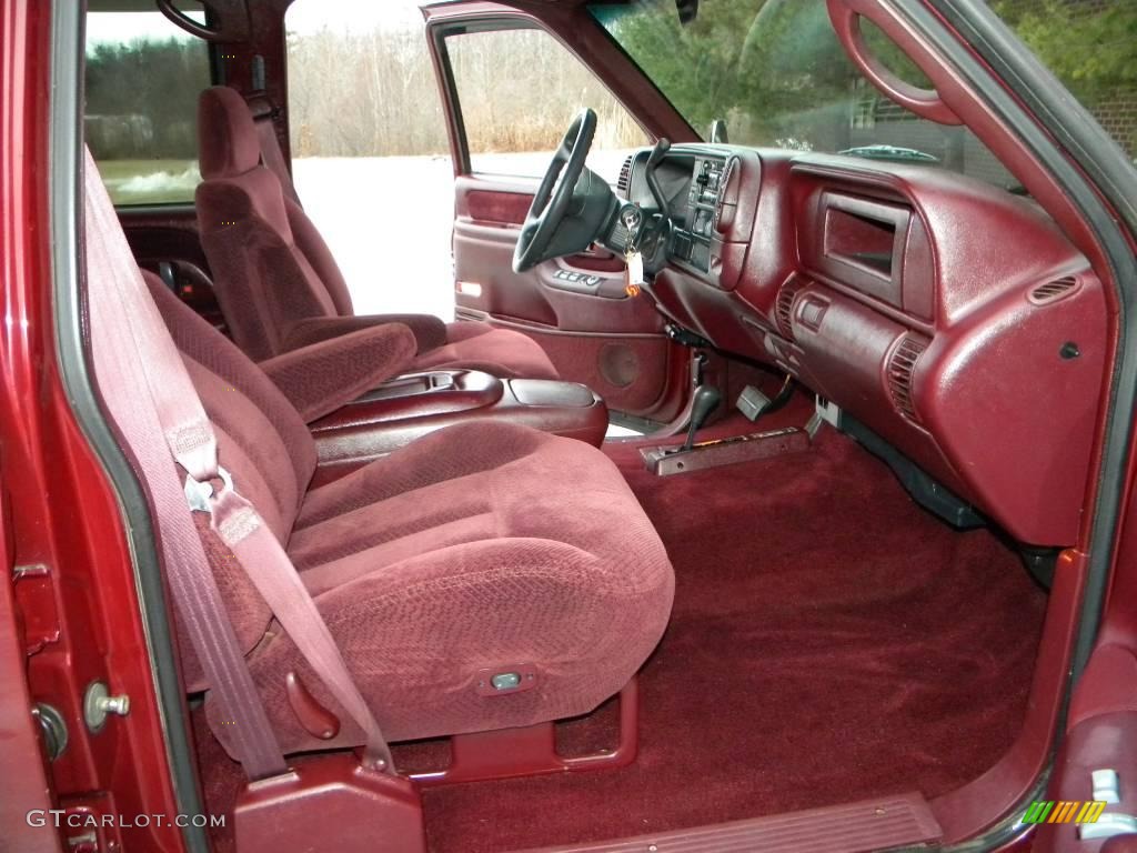 Red Interior 1997 GMC Sierra 3500 SLE Crew Cab 4x4 Dually Photo #40624858