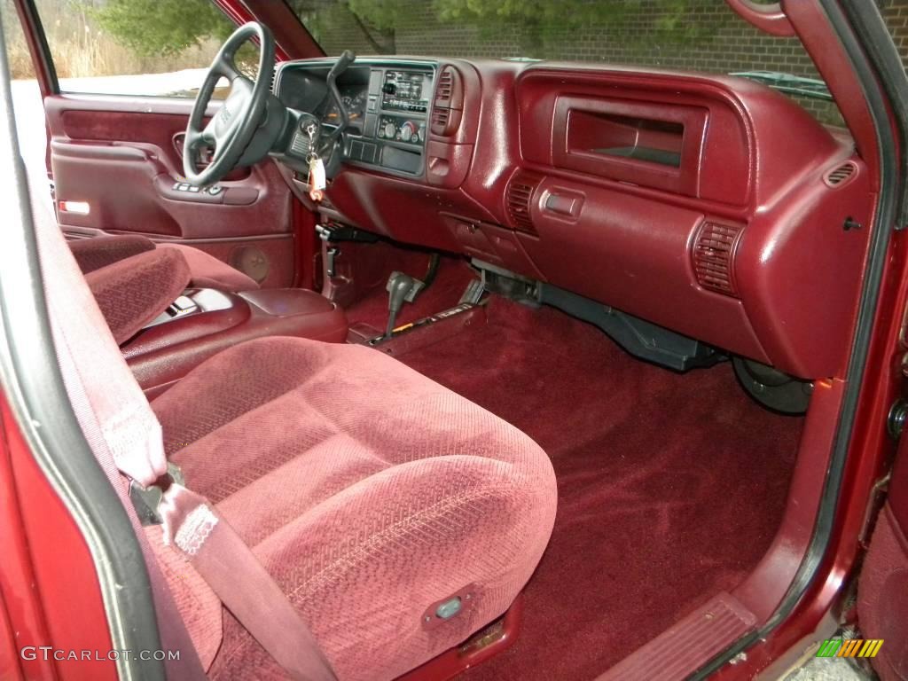 1997 GMC Sierra 3500 SLE Crew Cab 4x4 Dually Red Dashboard Photo #40624874