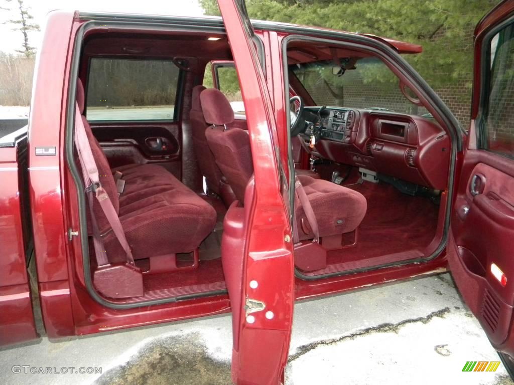 Red Interior 1997 GMC Sierra 3500 SLE Crew Cab 4x4 Dually Photo #40624966