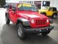 2010 Flame Red Jeep Wrangler Unlimited Rubicon 4x4  photo #20