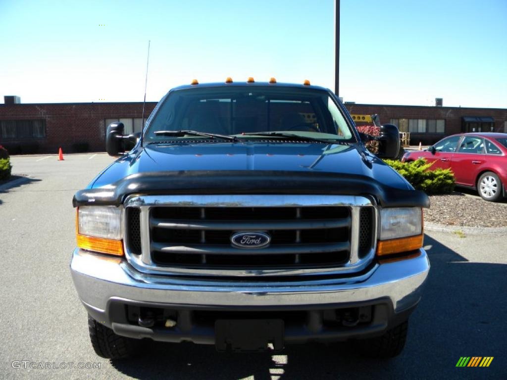 2000 F250 Super Duty XLT Regular Cab 4x4 - Island Blue Metallic / Medium Graphite photo #23