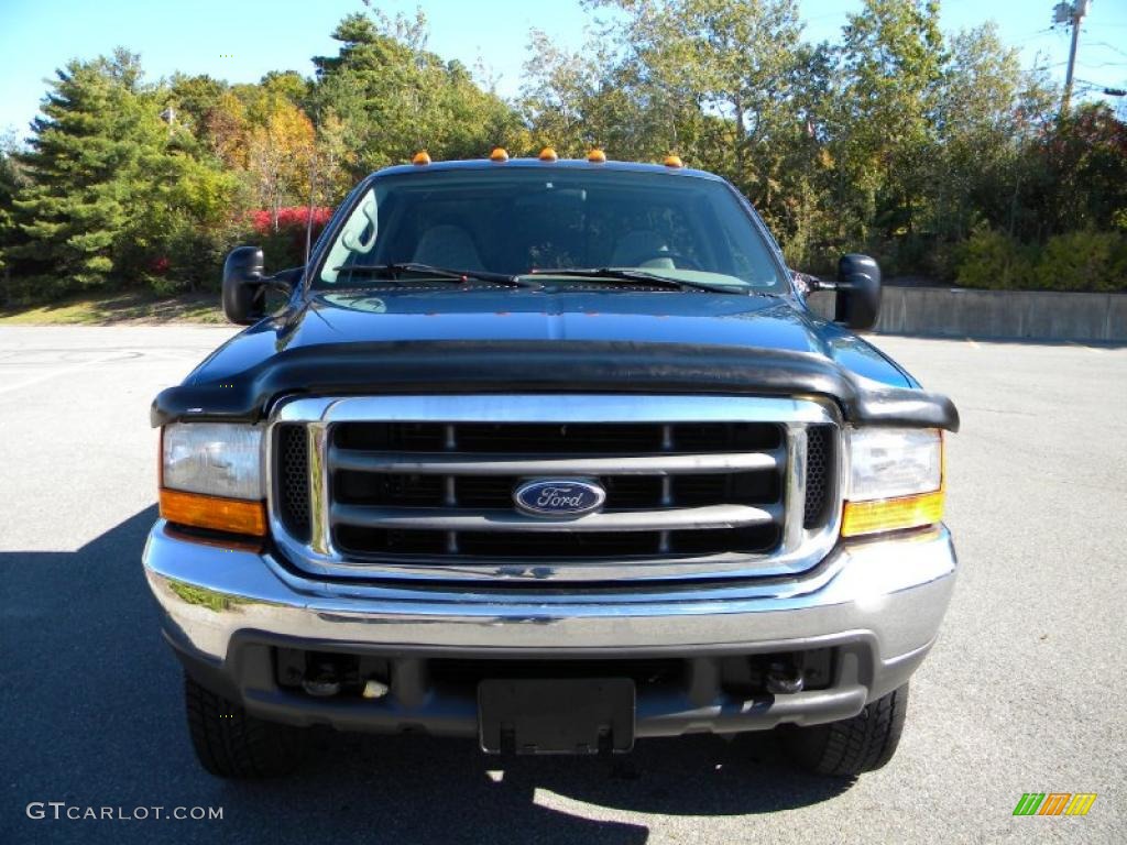 2000 F250 Super Duty XLT Regular Cab 4x4 - Island Blue Metallic / Medium Graphite photo #25